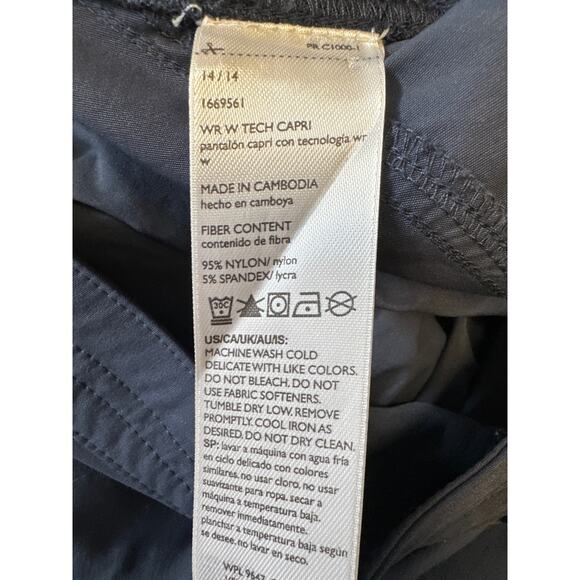 Eddie Bauer Women’s Stretch Bottom Drawstring Capri Pants Size 14 Navy Blue - Picture 6 of 6